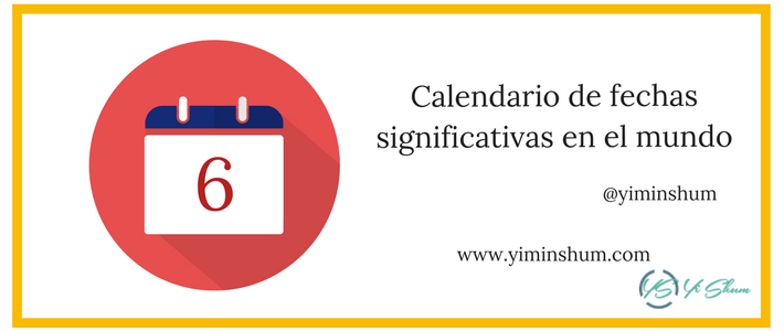 Calendario de fechas significativas en el mundo imagen