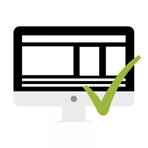 Checklist para verificar la calidad de una página web - productos imagen