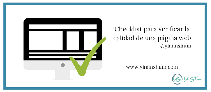 Checklist para verificar la calidad de una página web imagen