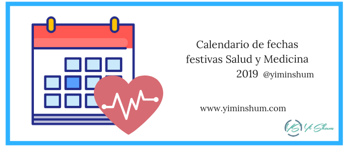 Calendario de fechas festivas Salud y Medicina 2019 imagen