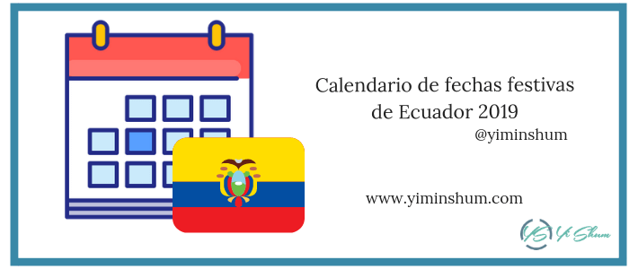 Calendario de fechas festivas de Ecuador 2019 Calendario de fechas festivas de Ecuador 2019 imagen