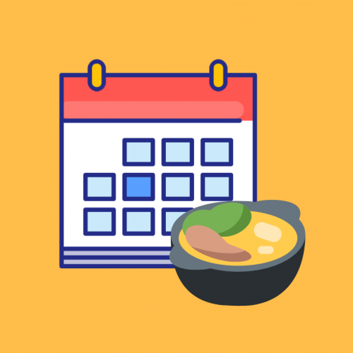Calendario de fechas festivas gastronómicas 2019 producto imagen