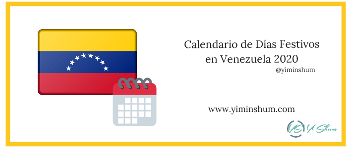 Calendario de Días Festivos en Venezuela 2020 IMAGEN