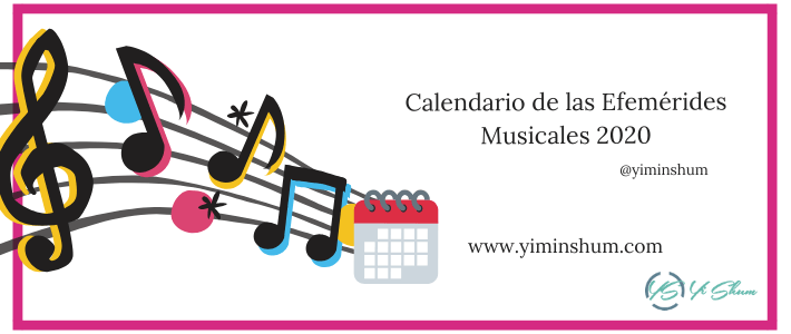 Calendario de las Efemérides Musicales 2020 imagen