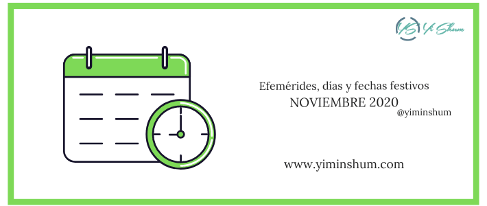 Días y fechas mundiales e internacionales, en NOVIEMBRE 2020