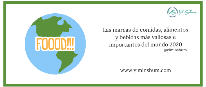 Las marcas de comidas, alimentos y bebidas más valiosas e importantes del mundo 2020