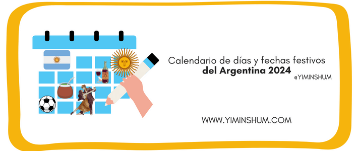 Calendario de días y fechas festivos de Argentina 2024