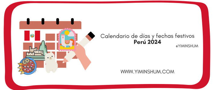 Calendario de días y fechas festivos de Perú 2024